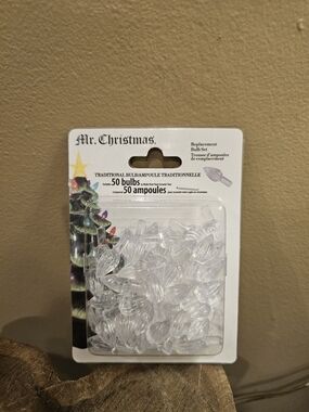 Mr. Christmas Clear Replacement Holiday Bulbs - 50 Count